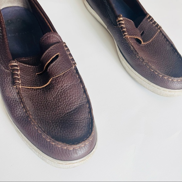 Cole Haan Nantucket Penny Loafers, Dark Brown Leather. Mens size 13 main image 10